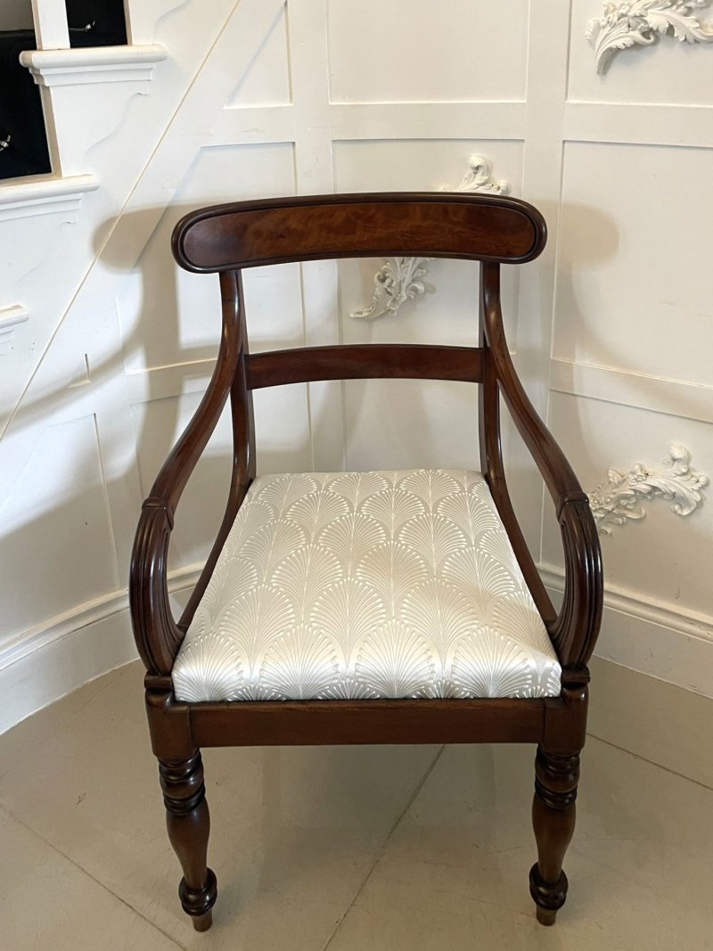 Antique Regency Quality Mahogany Desk Chair